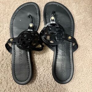 Tory Burch Black Leather Sandals